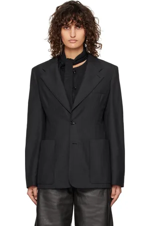 LEMAIRE Veston façon tailleur gris à simple boutonnage