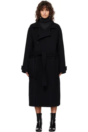 LEMAIRE Manteau cache-cœur noir
