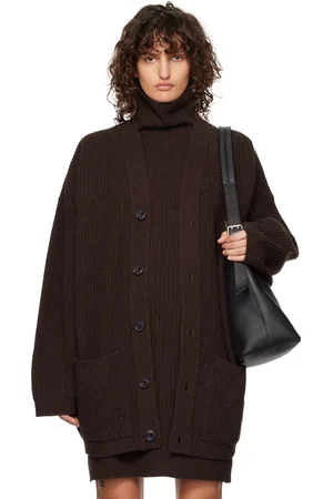 LEMAIRE Manteau feutré Cardi brun