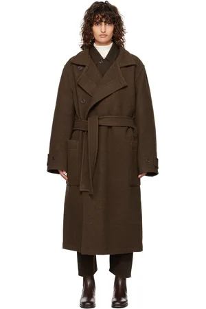 LEMAIRE Manteau cache-cœur brun
