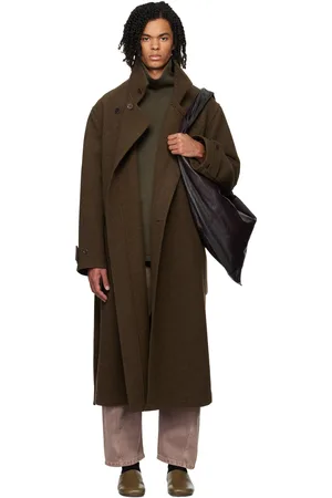 LEMAIRE Manteau cache-cœur brun