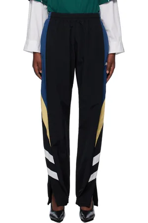 MARTINE ROSE Pantalon de survêtement noir et jaune à panneaux