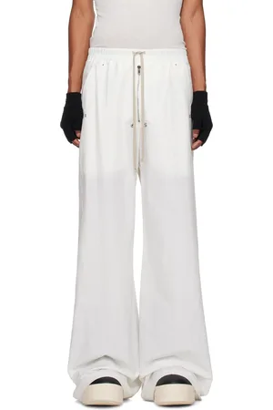 Rick Owens Pantalon blanc cassé à glissière Bela - Moncler +
