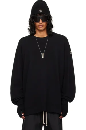 Rick Owens Pull molletonné surdimensionné noir - Moncler +