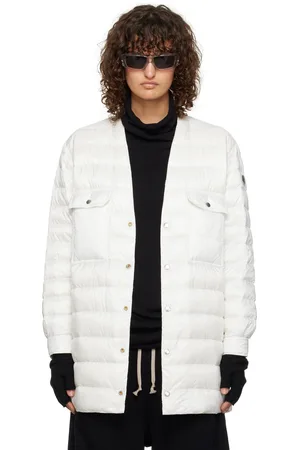 Rick Owens Blouson de style surchemise blanc cassé - Moncler +