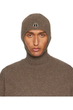 Rick Owens Passe-montagne Skull gris en tricot - Moncler +