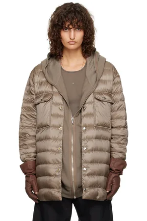 Rick Owens Blouson de style surchemise gris - Moncler +