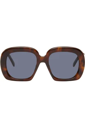 Loewe Lunettes de soleil carrées arrondies brunes