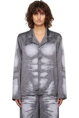 Diesel Haut de pyjama noir à effet trompe l