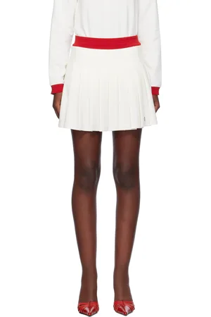 Casablanca Jupe-short blanche à plis plats