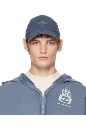 Balenciaga Casquette bleue à logo 3B Stencil