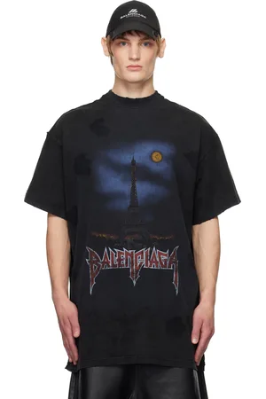 Balenciaga T-shirt noir à logo Paris Moon