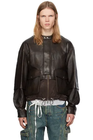 Andersson Bell Blouson aviateur matelassé brun en cuir