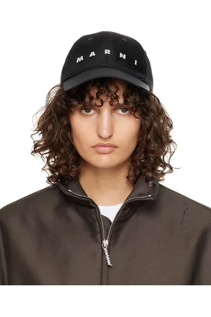 Marni Casquette de baseball noire à logo brodé