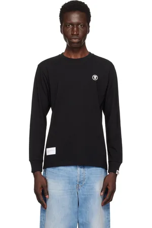 A Bathing Ape T-shirt à manches longues noir à logo AAPE Now