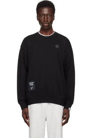 A Bathing Ape Pull molletonné noir à logo AAPE Now