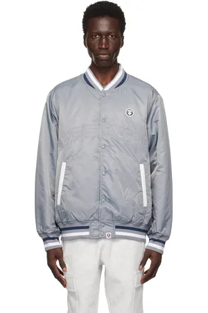 A Bathing Ape Blouson aviateur gris à logo AAPE Now
