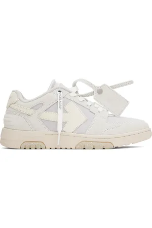 OFF-WHITE Baskets étroites Out Of Office gris et blanc cassé