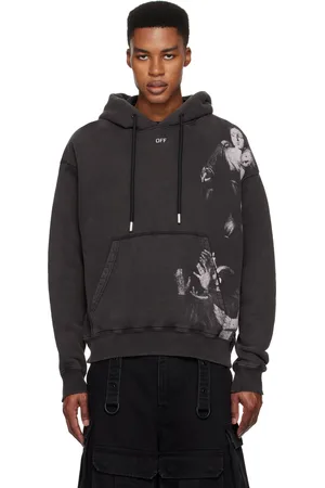 OFF-WHITE Pull à capuche de planchiste Mary noir à image