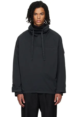 LEMAIRE Blouson noir à col cheminée