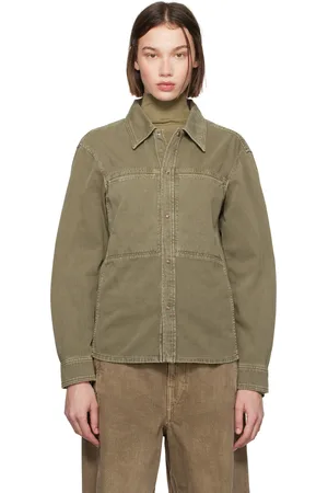 LEMAIRE Chemise ajustée kaki en denim