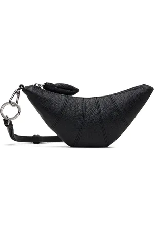 LEMAIRE Pochette à monnaie Croissant noire à bandoulière