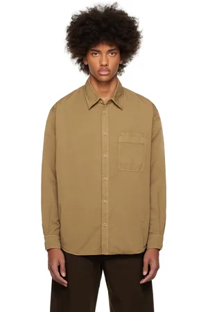 LEMAIRE Chemise de travail décontractée brune