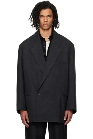 LEMAIRE Manteau surdimensionné gris à double boutonnage