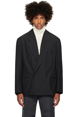 LEMAIRE Veston ample noir à double boutonnage