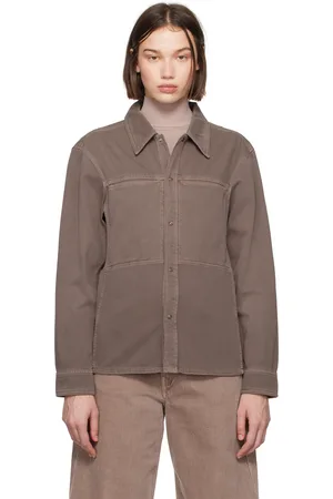 LEMAIRE Chemise ajustée mauve en denim