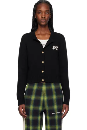 Palm Angels Cardigan noir à monogramme