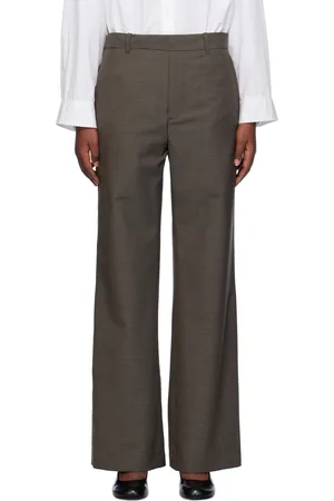 OUR LEGACY Pantalon gris à fermoir à bouton