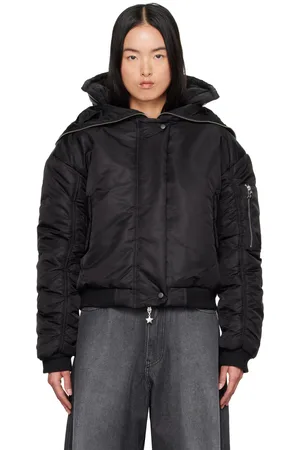 ASHLEY WILLIAMS Blouson aviateur noir à découpes de style de papillon