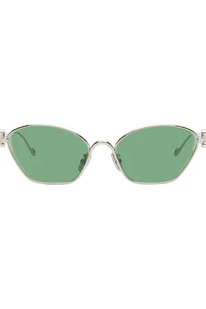 Loewe Lunettes de soleil hexagonales argentées à anagrammes