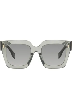 Fendi Lunettes de soleil grises à logos Roma