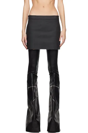 Rick Owens Minijupe noire en denim - Porterville