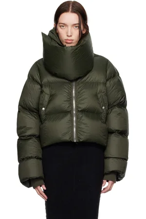 Rick Owens Blouson vert rembourré en duvet à col cheminée - Porterville