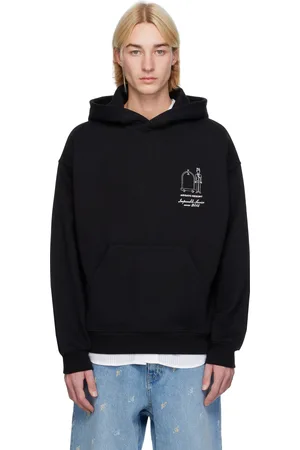 Axel Arigato Pull à capuche noir à imprimés et broderies Resort