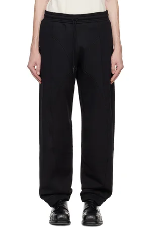 MUGLER Pantalon de survêtement noir en molleton