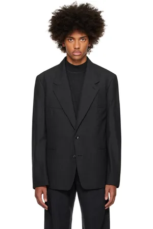 LEMAIRE Veston façon costume noir à simple boutonnage