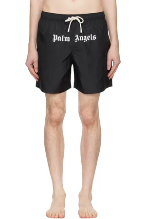 Palm Angels Maillot de bain noir à logo