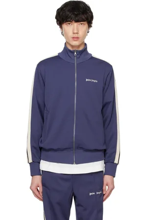 Palm Angels Blouson de survêtement bleu marine à logo