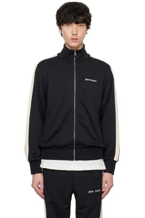 Palm Angels Blouson de survêtement noir à logo
