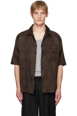 OUR LEGACY Chemise Heusen mauve et brun