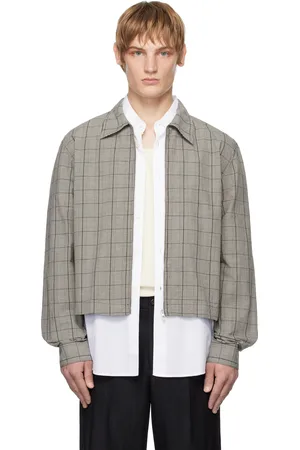 OUR LEGACY Chemise blanc et noir à glissière