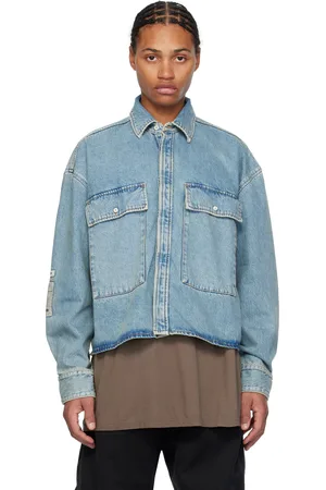 B1ARCHIVE Chemise bleue en denim à poches à rabat