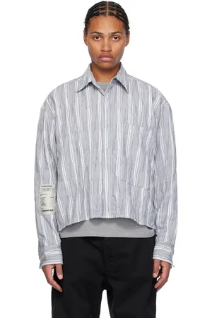 B1ARCHIVE Chemise grise à poche plaquée