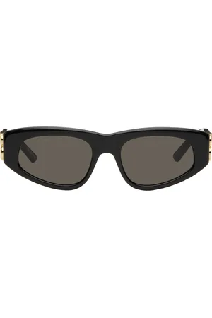 Balenciaga Lunettes de soleil ovales Dynasty noires à monture en D