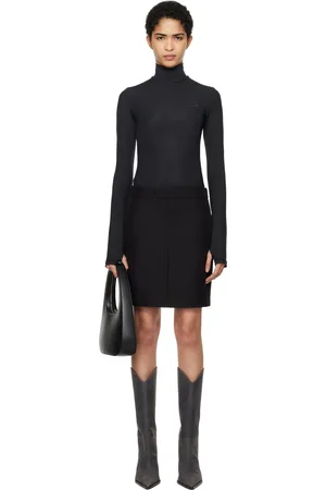 COPERNI Robe courte façon tailleur noire à panneaux