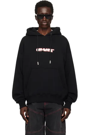 OFF-WHITE Pull à capuche de planchiste noir à logos